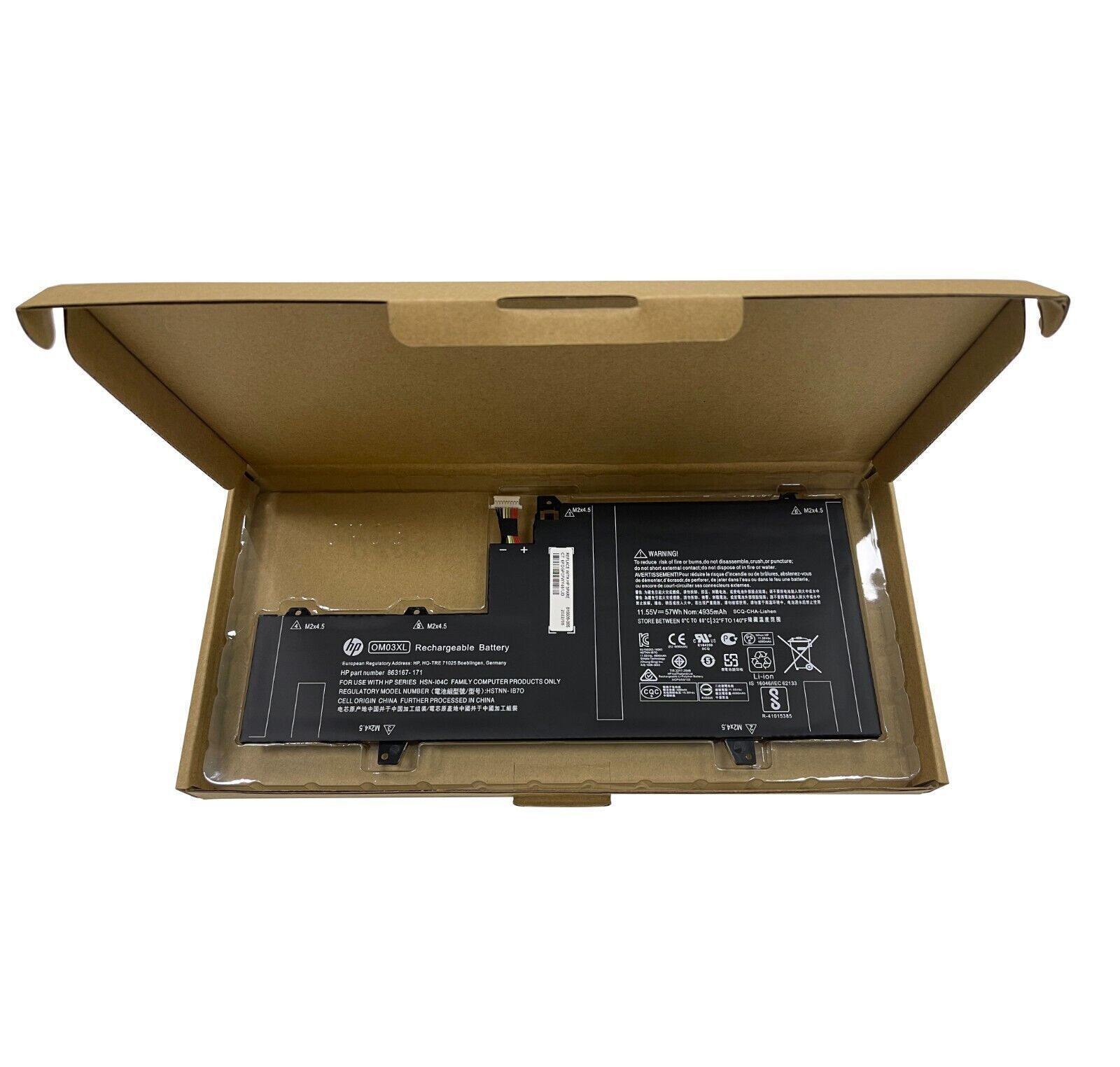 Genuine OM03XL laptop Battery For HP EliteBook X360 1030 G2 HSN-I04C HSTNN-IB7O