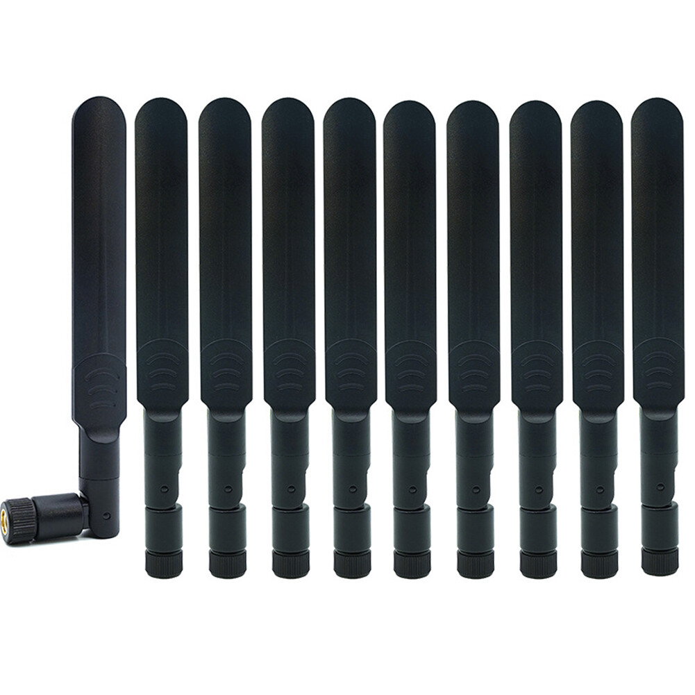 10pcs Dual-band Dipole Antenna 2.4/5.8GHz AC 5dBi RP-SMA Male Connector
