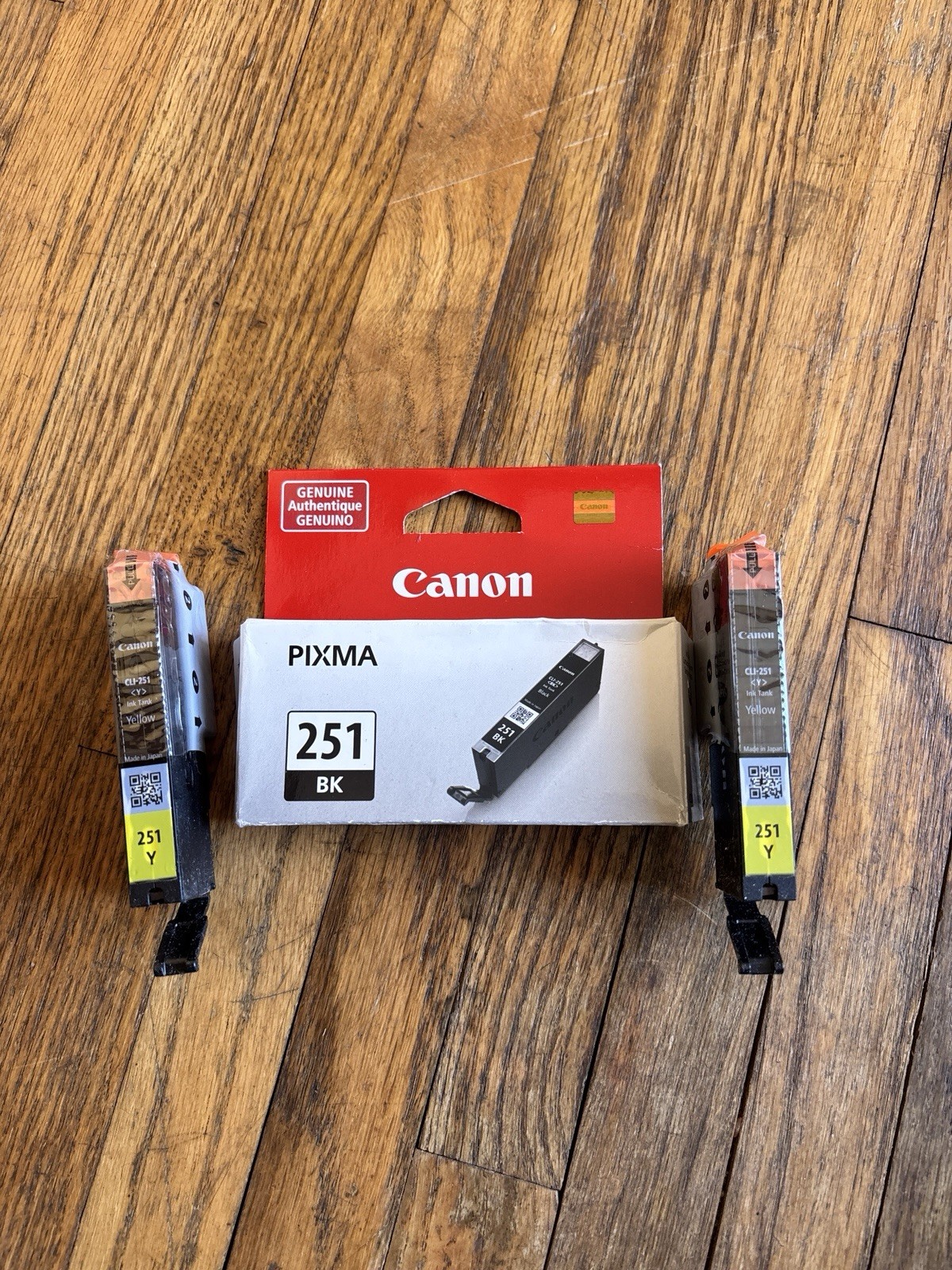 3 X Genuine OEM Canon Pixma 251 BK 251 BK  - Brand New