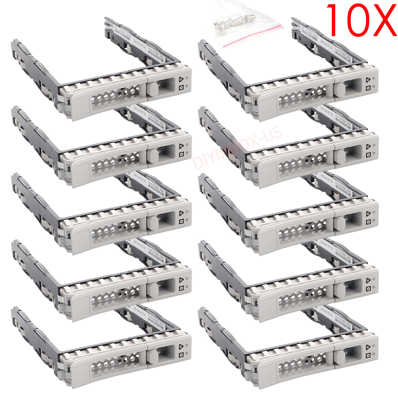 10-Pack Cisco 74-113290-01 UCS C220 C240 C480 ML C4200 M5 SAS SATA 2.5" HDD Tray