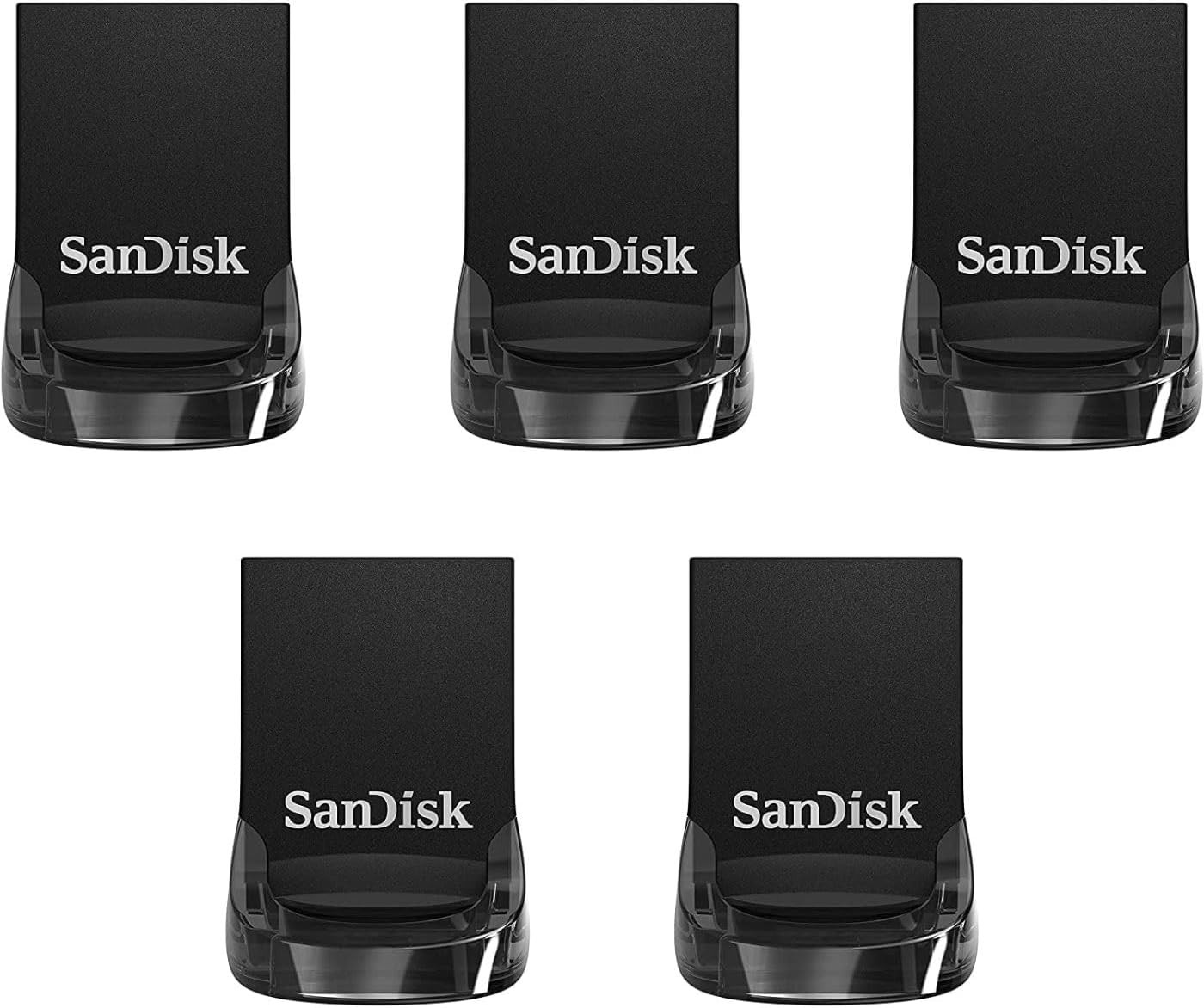 128GB 5-Pack Ultra Fit USB 3.2 Gen 1 Flash Drive 5x128GB - Up to 400MB/s