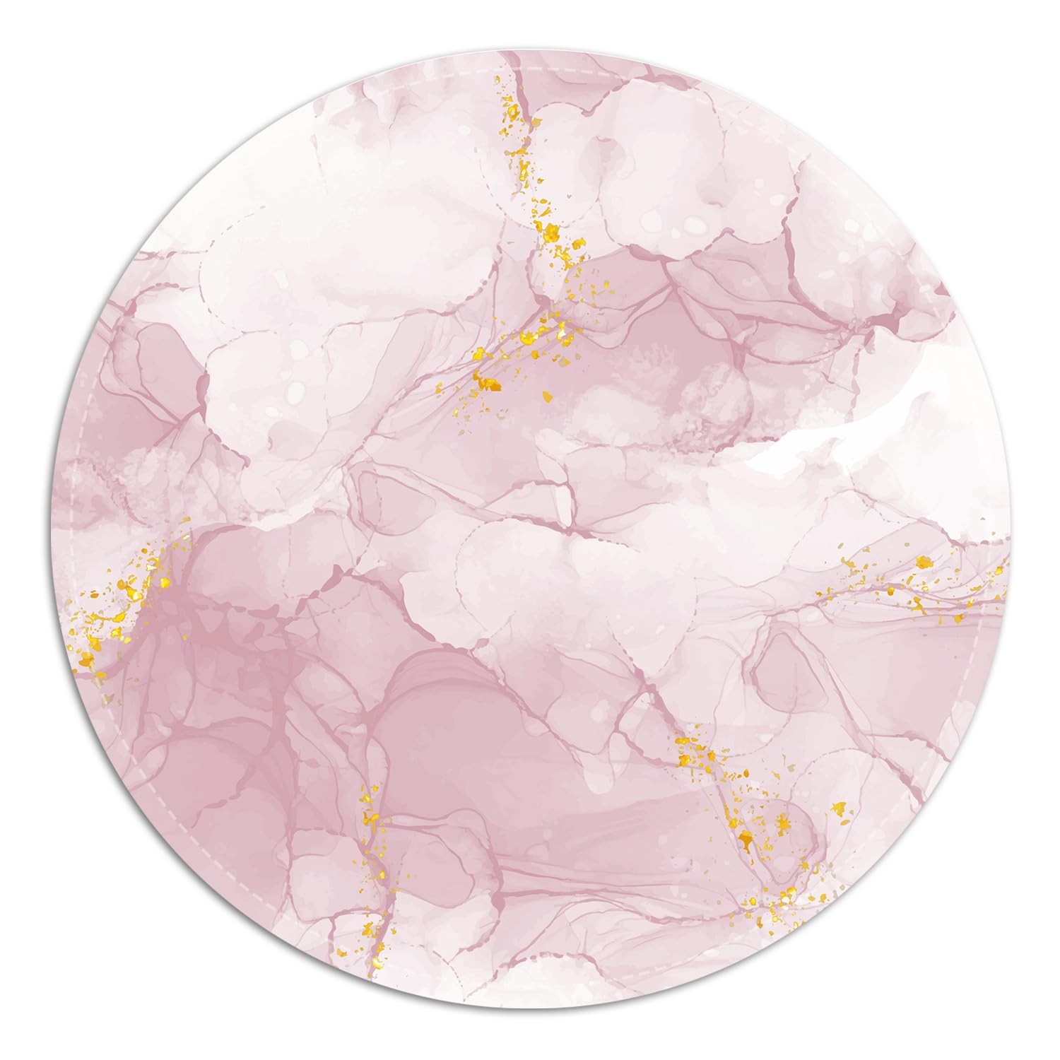 FROGIGO Cute Round Mouse Pad, Pink Marble