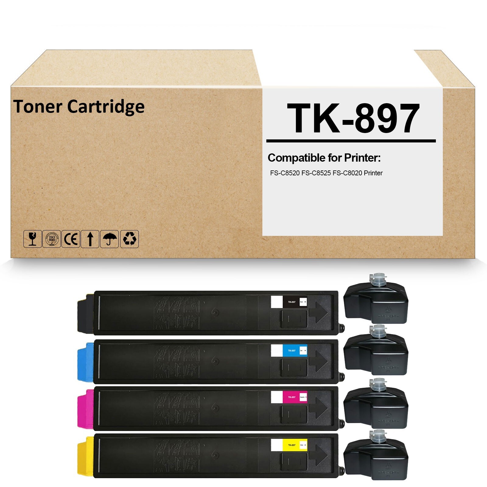 4 Pack TK897 Toner Cartridge Compatible for 700 700i Printer