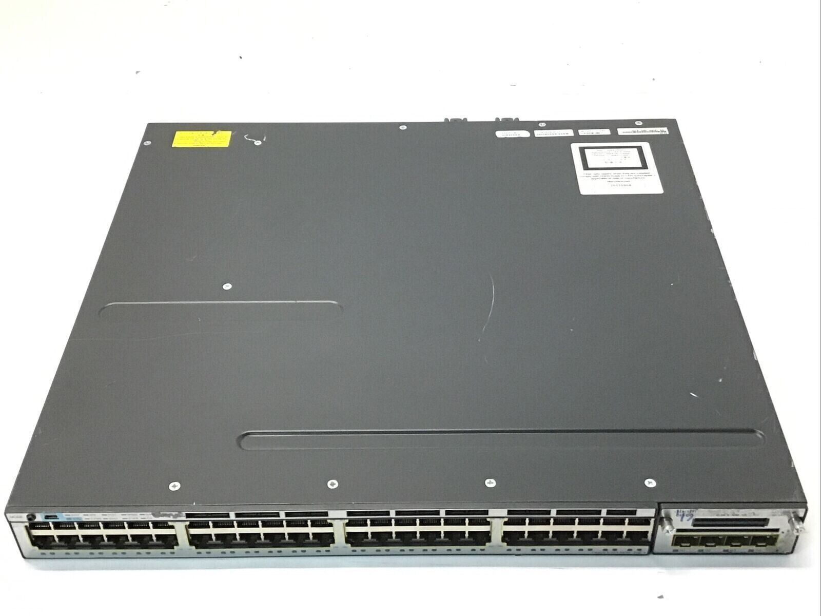 Cisco WS-C3750X-48PF-L 48 Port PoE Gigabit Switch W/ C3KX-NM-1G + PSU 1100WAC