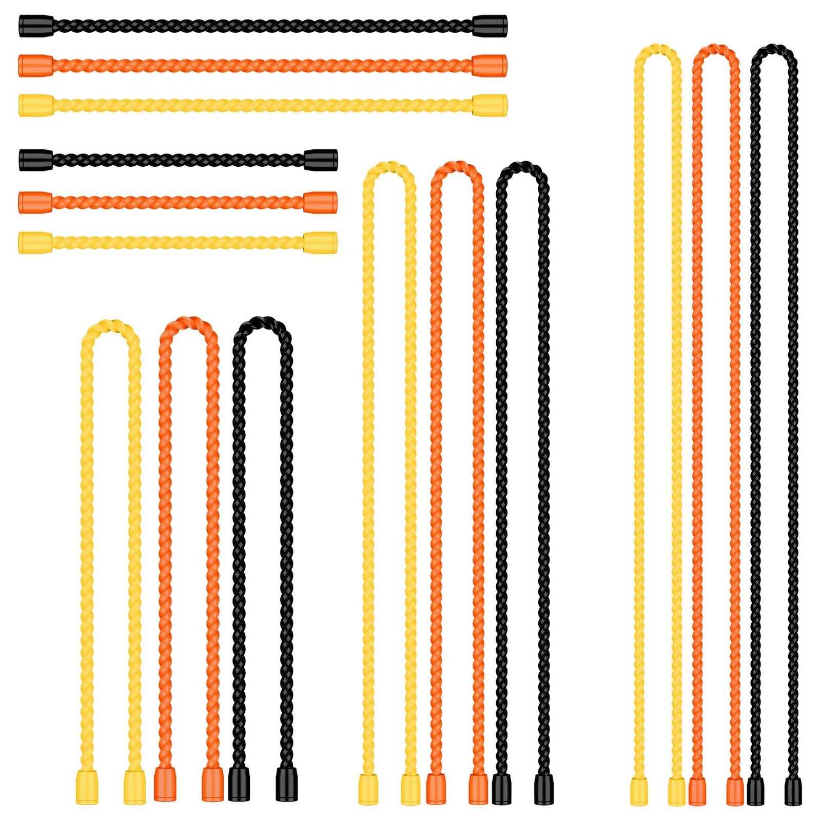 15PCS 4/6/12/18/24 Inch Silicone Cable Ties, Reusable Rubber Twist Ties Set |...
