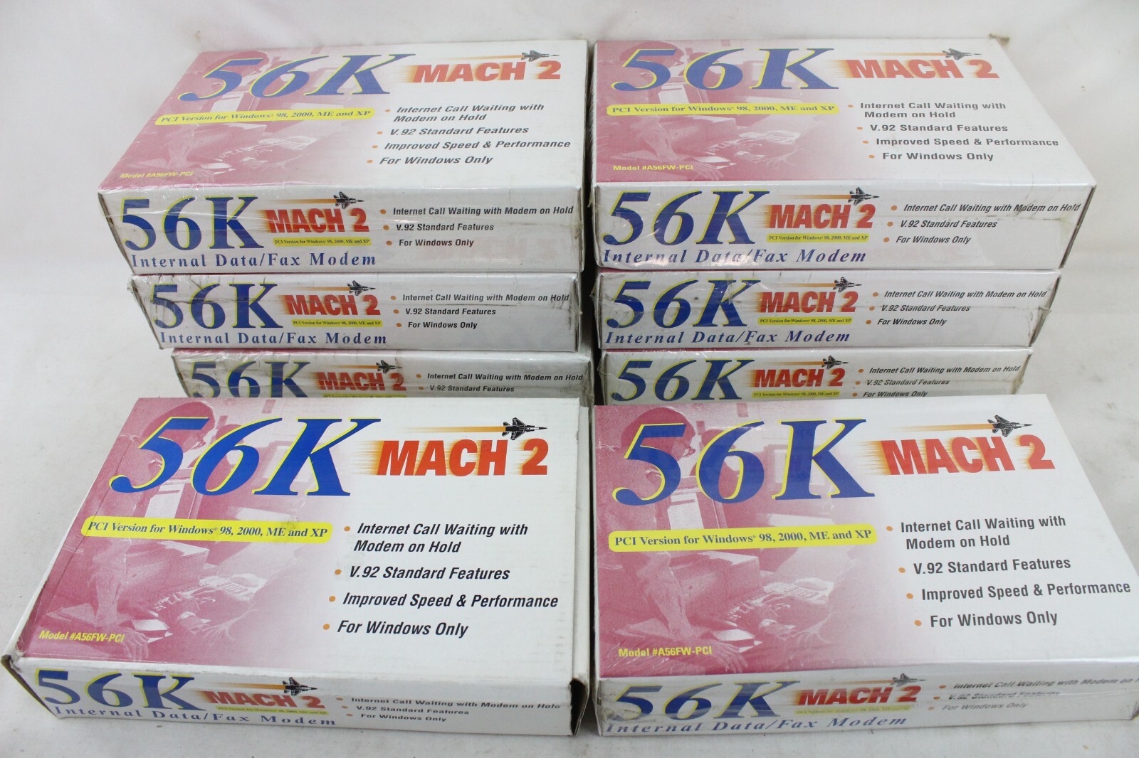 9 NEW 56K MACH 2 INTERNAL DATA/FAX MODEM PCI VERSION FOR WINDOWS 95 98