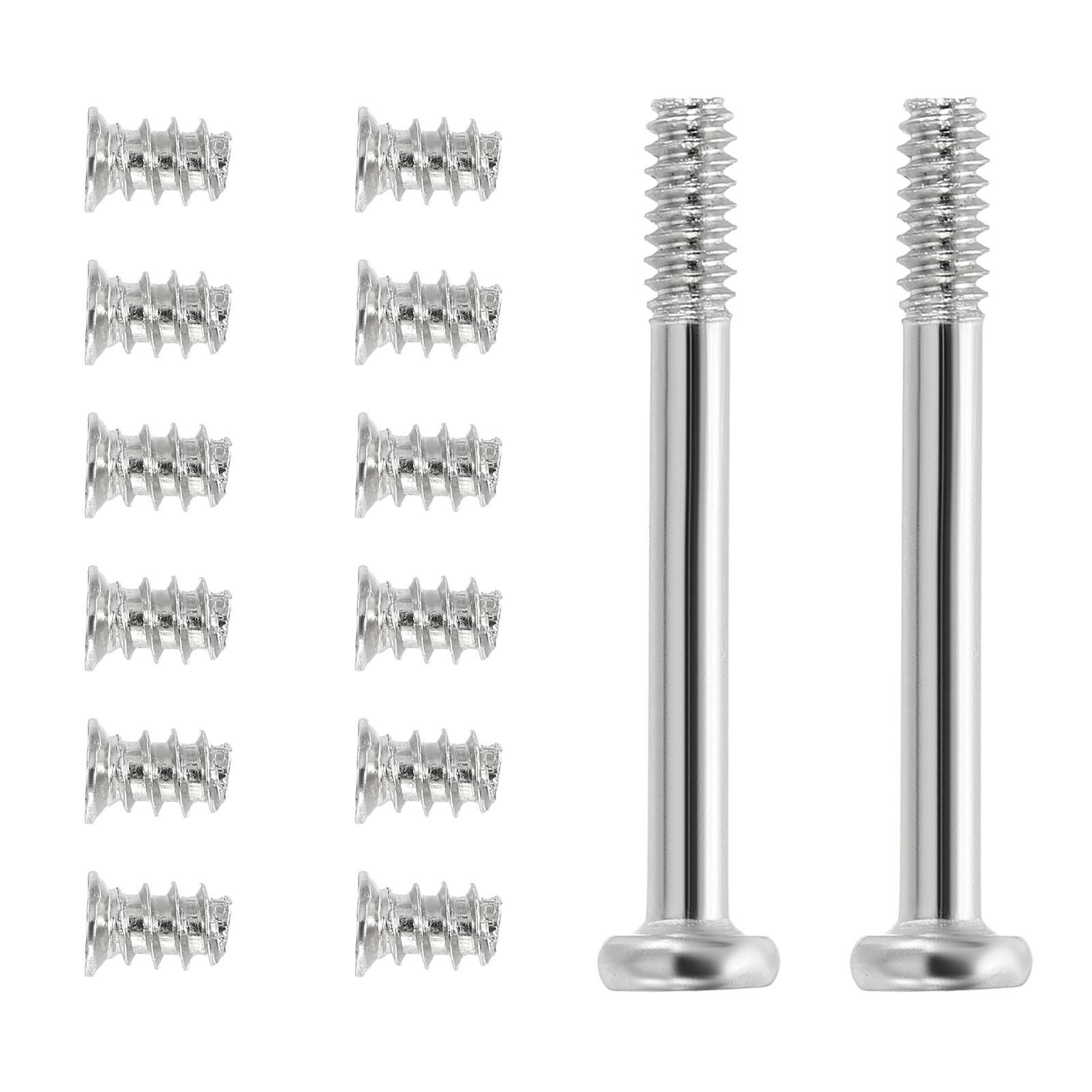 100Pcs, (50Pcs #6-32x30 50Pcs M5x8) Computer Case Fan Screws Kit for DIY Silver