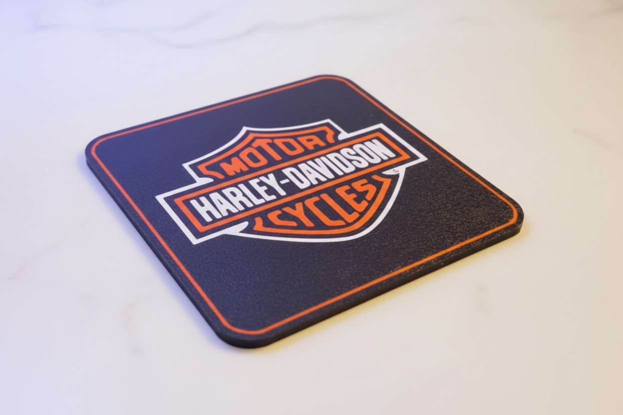 Harley Davidson Coaster 4-Pack | 3D Printed 100mm Collectible