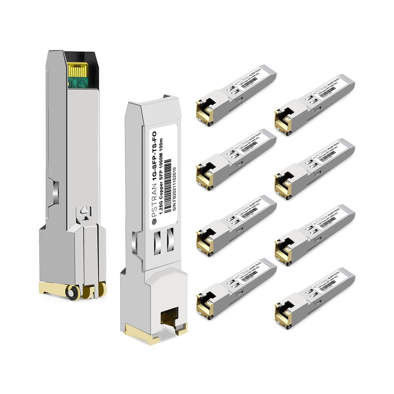 1000BASE-T SFP RJ45 Copper Transceiver Module Compatible with Fortinet FS-TRA...