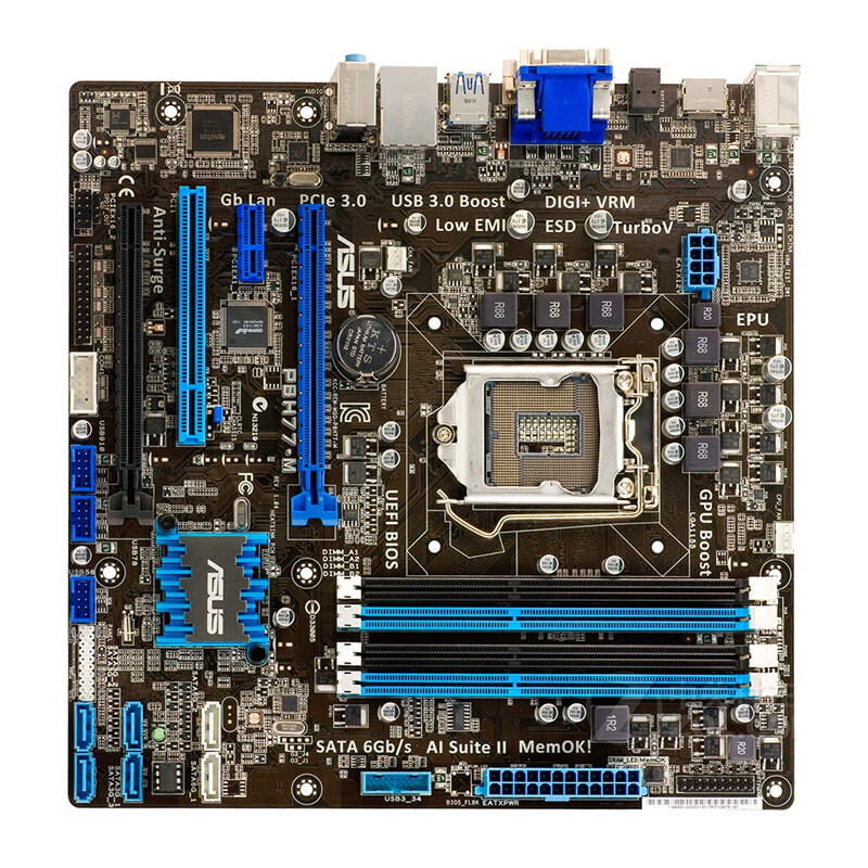 FOR Asus P8H77-M LGA 1155 DDR3 H77 M-ATX Motherboard Tested OK