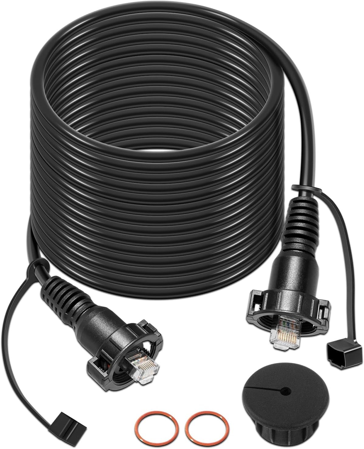 30 Ft Marine Network Cable - RJ45 Male to Male Ethernet Cable for Garmin GPSMAP