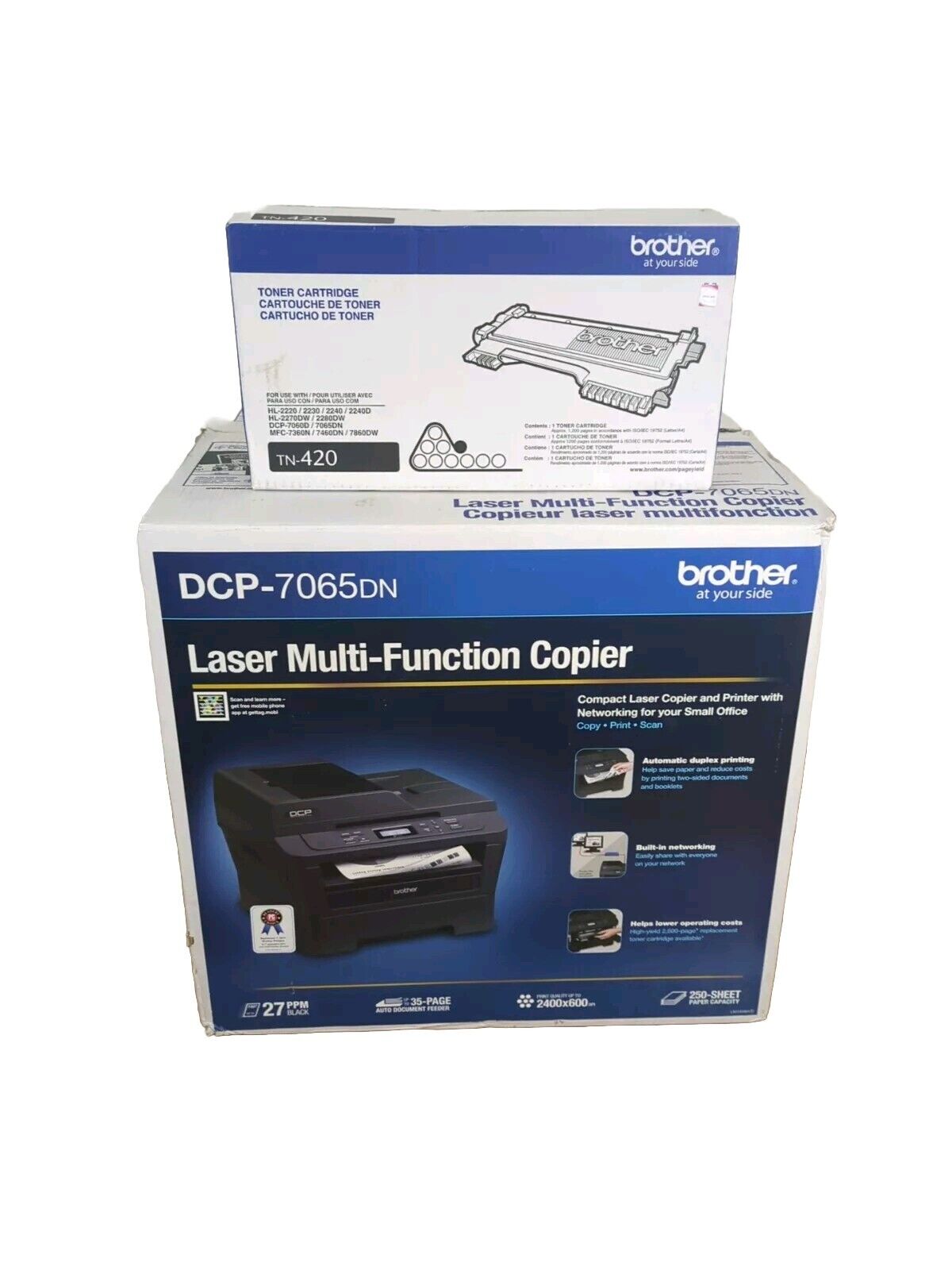BROTHER DCP-7065DN Laser Copier Printer PRINT/SCAN/FAX DUPLEX - NEW OPEN BOX
