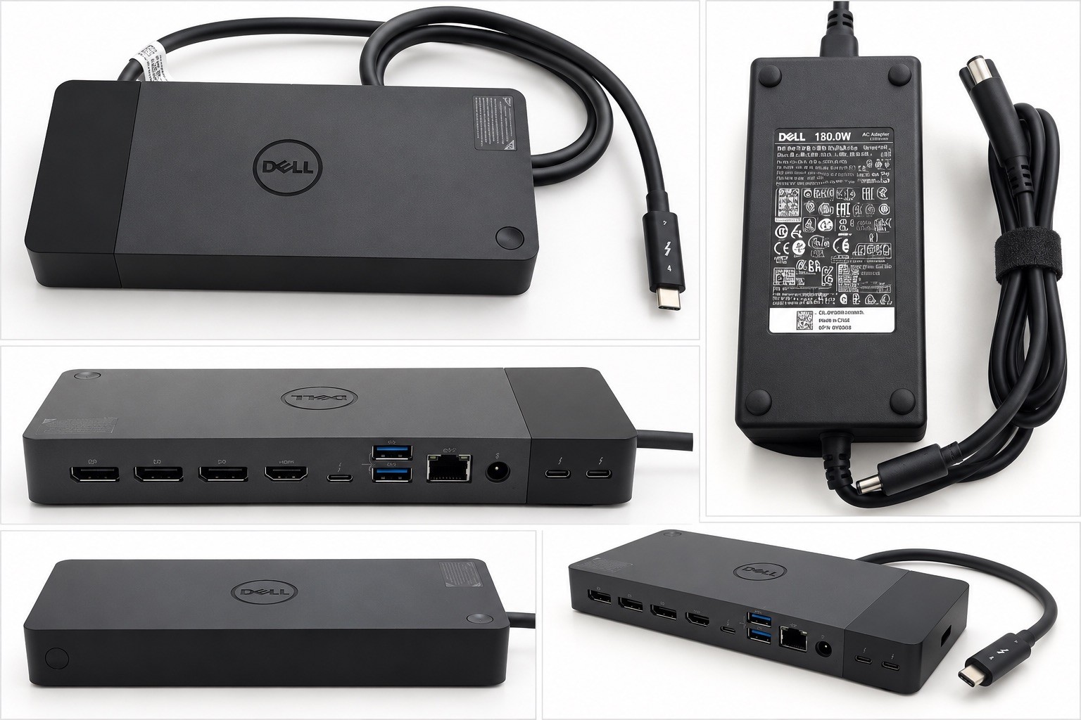 Dell WD22TB4 Thunderbolt 4 Dock w/180W Power Adapter – Excellent Condition