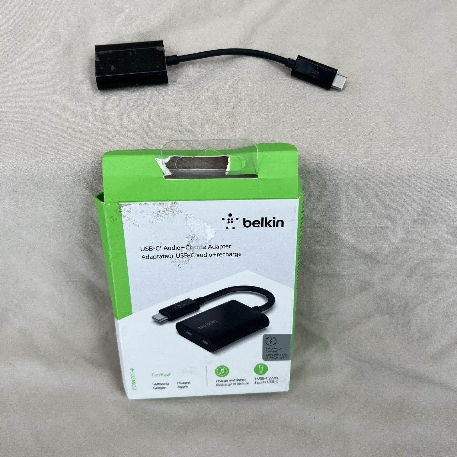 Belkin Connect USB-C  Splitter Audio & Charge Adapter