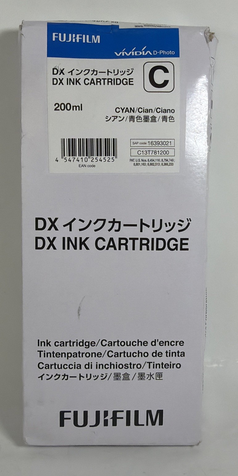 FujiFilm DX Ink Cartridge C CYAN For DX100 Printers - Expired 2025