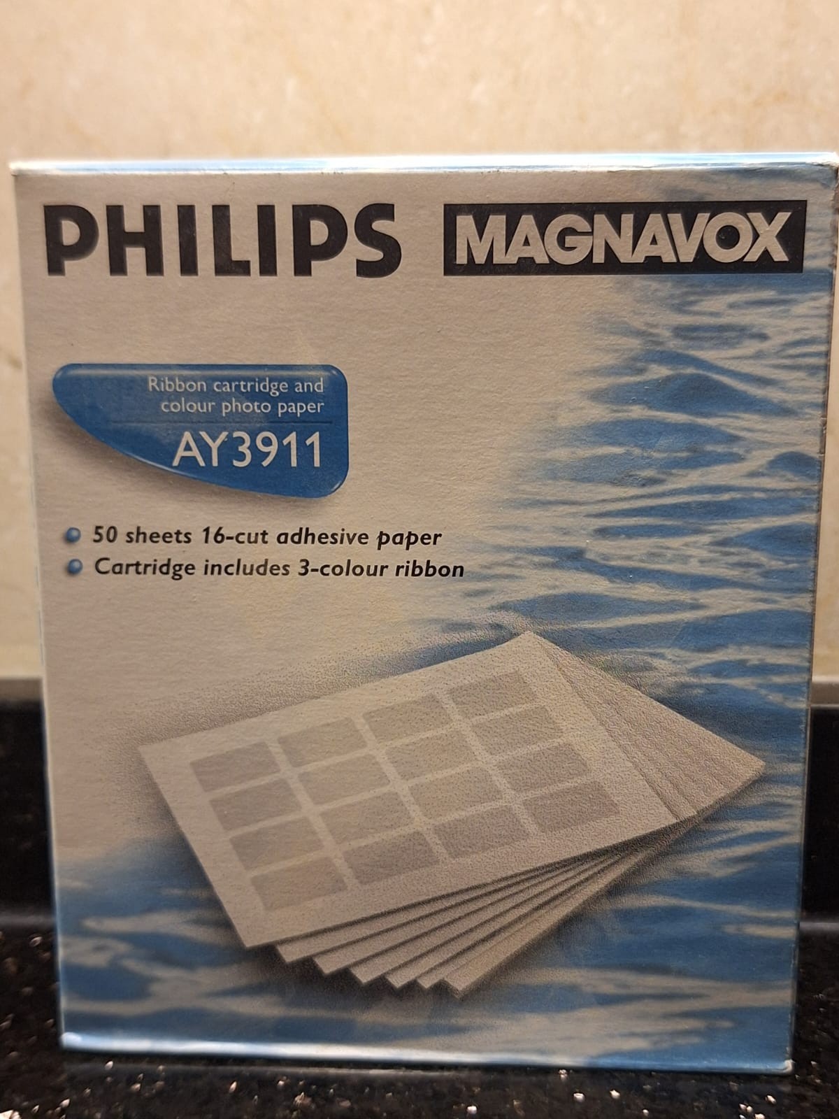 Philips Magnavox AY3911 Ribbon Cartridge & 16-Cut Adhesive Photo Paper 50 Sheets