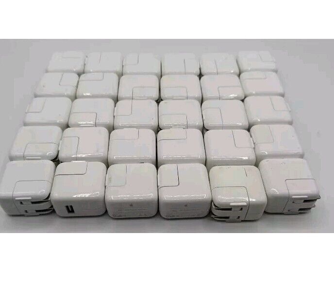 (Lot Of 30) Genuine OEM Apple iPad 10W USB Power Adapter Charger A1357