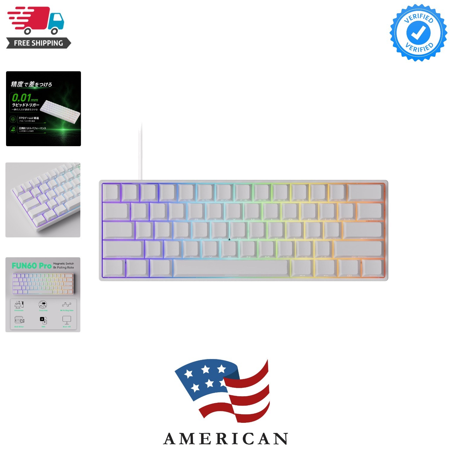 Pro Rapid Trigger Gaming Keyboard 16k Scan Rate SP Magnetic Switch HE Keyboar...