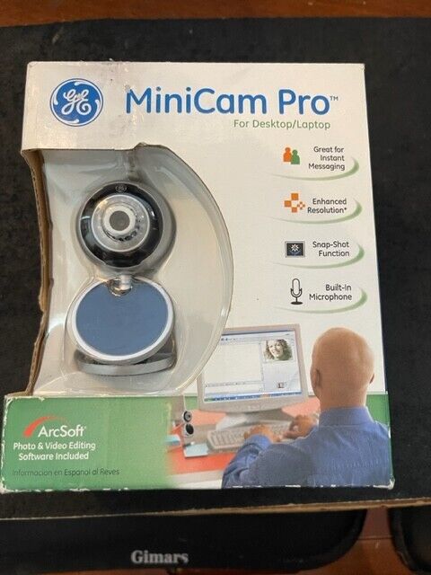 GE MiniCam Pro Clip-on (98067) Silver & Black, Wired.