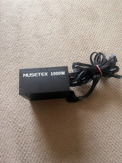 MUSETEX 1000W Power Supply Full Modular ATX 3.1 PSU, PCIe 5.0, 105°C Capacitors