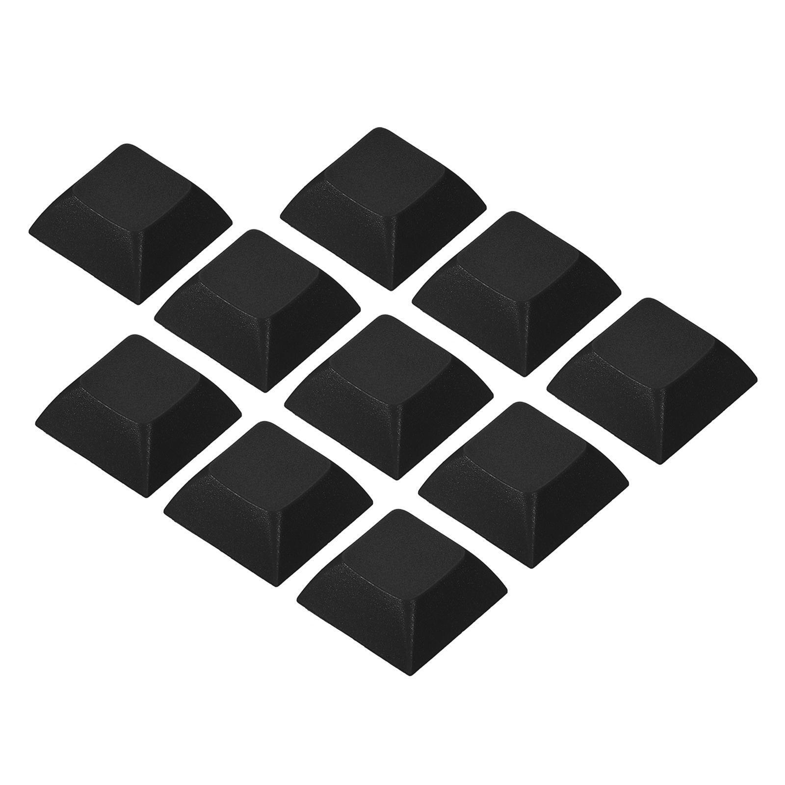 1U Blank Keycaps 10 Pack MX Keyboard Replacement Universal PBT Mechanical, Black