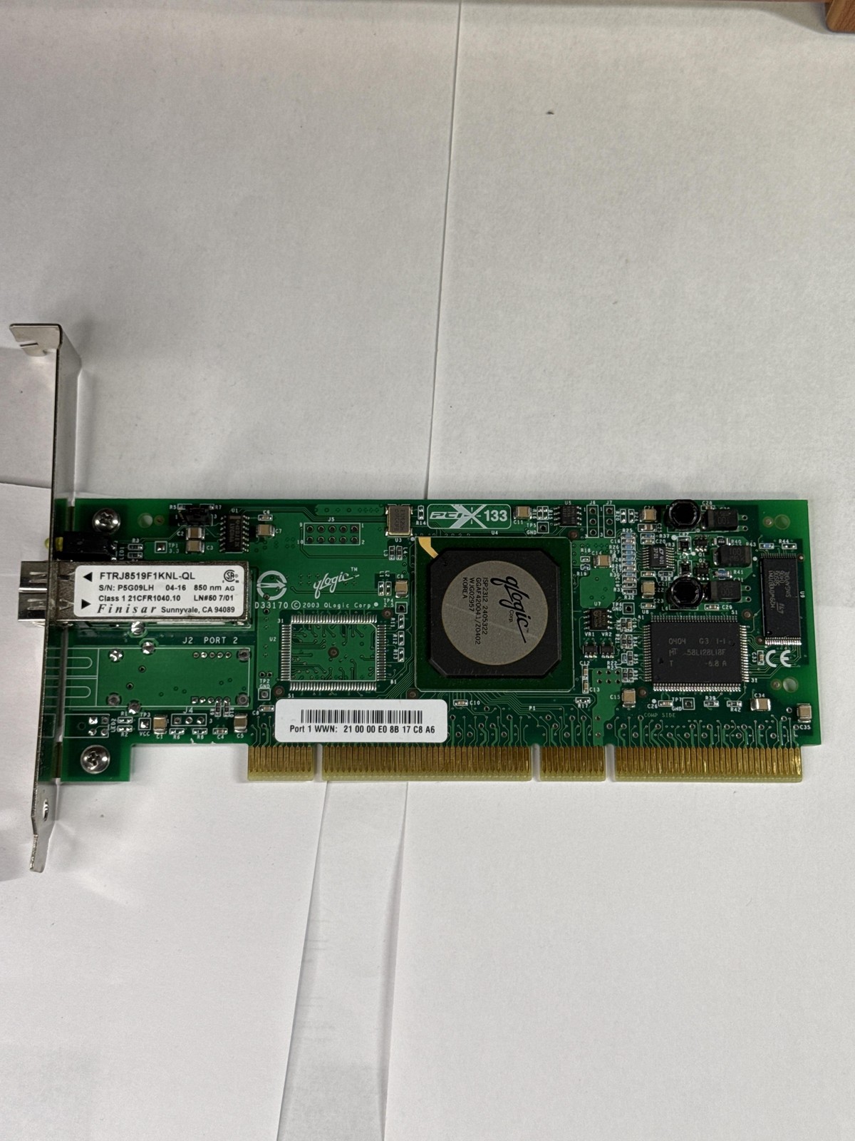 QLogic QLA2340 2Gb Single Port Fibre Channel HBA PCI-X Adapter with SFP