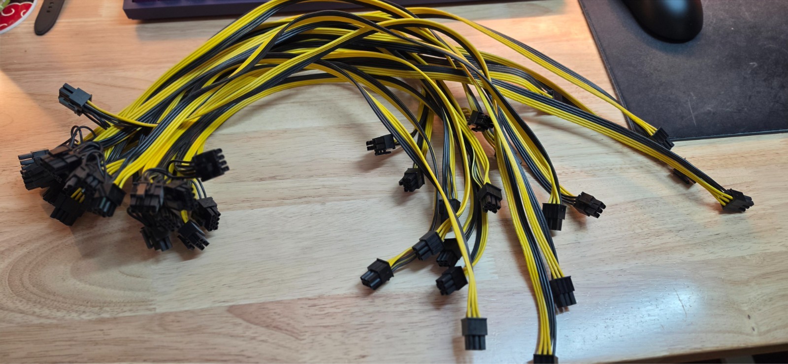  Lot of 19x PCIe 6Pin to 6+2 Pin Power Supply Cable - 24" Extension Cables