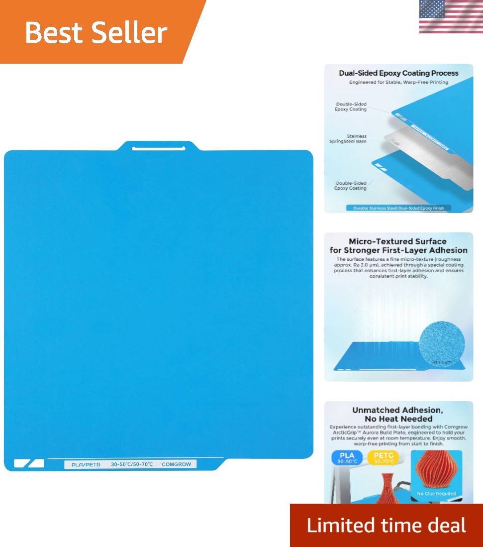 Effortless Print Removal ArcticGrip Cold Build Plate for Bambu-Lab 3D Printers