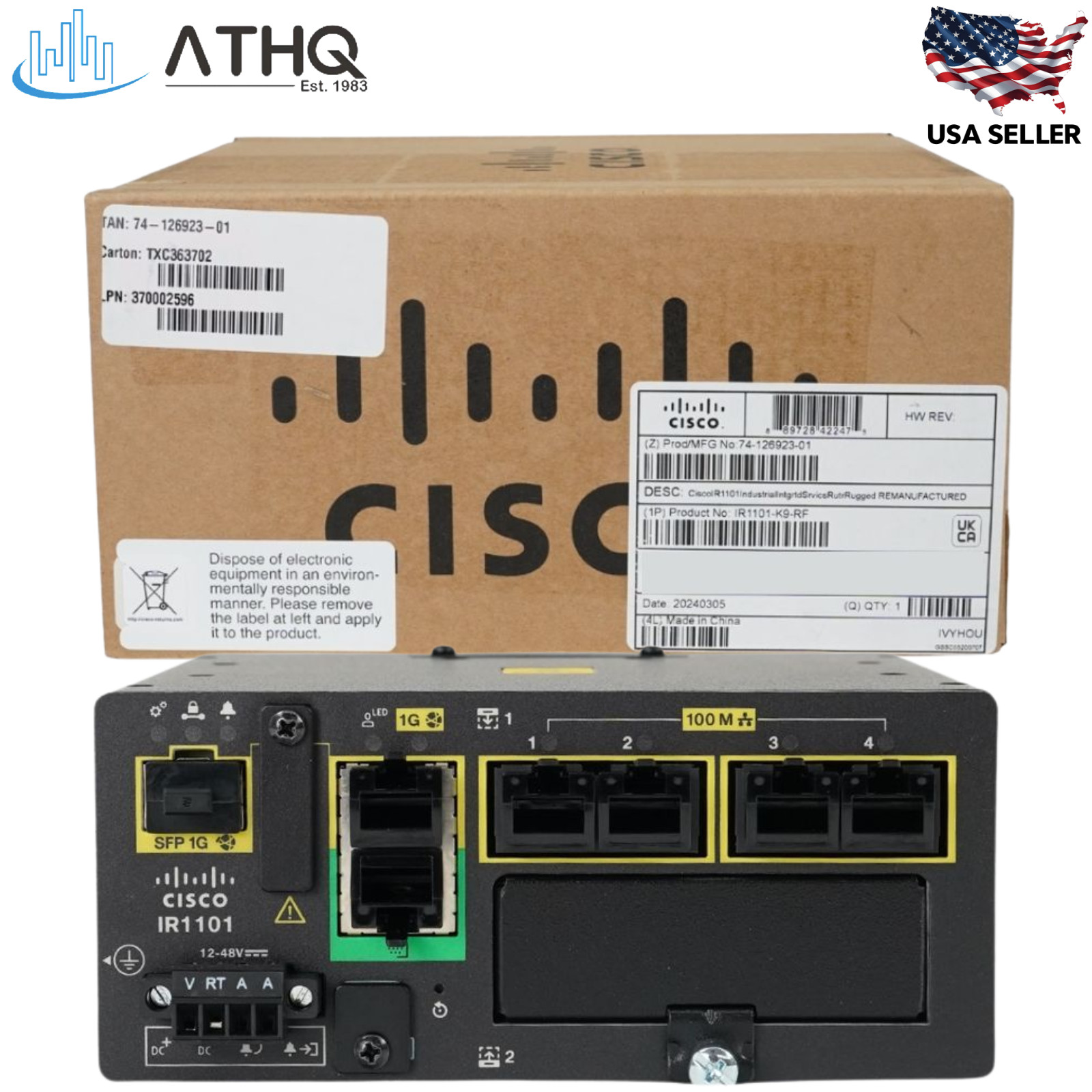 Cisco IR1101-K9 Industrial Integrated Services Router IoT 5G Rugged Refresh