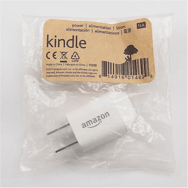 NEW ORIGINAL/OEM Amazon Kindle A00810-01 White 5W USB AC Power Adapter/Charger