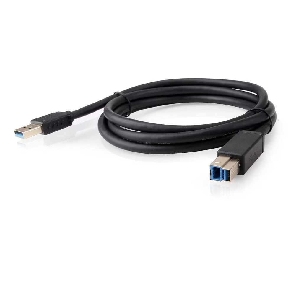 Three 6ft Dell SuperSpeed USB 3.0 Type A to B Male Cable Camera/Printer/Scanner