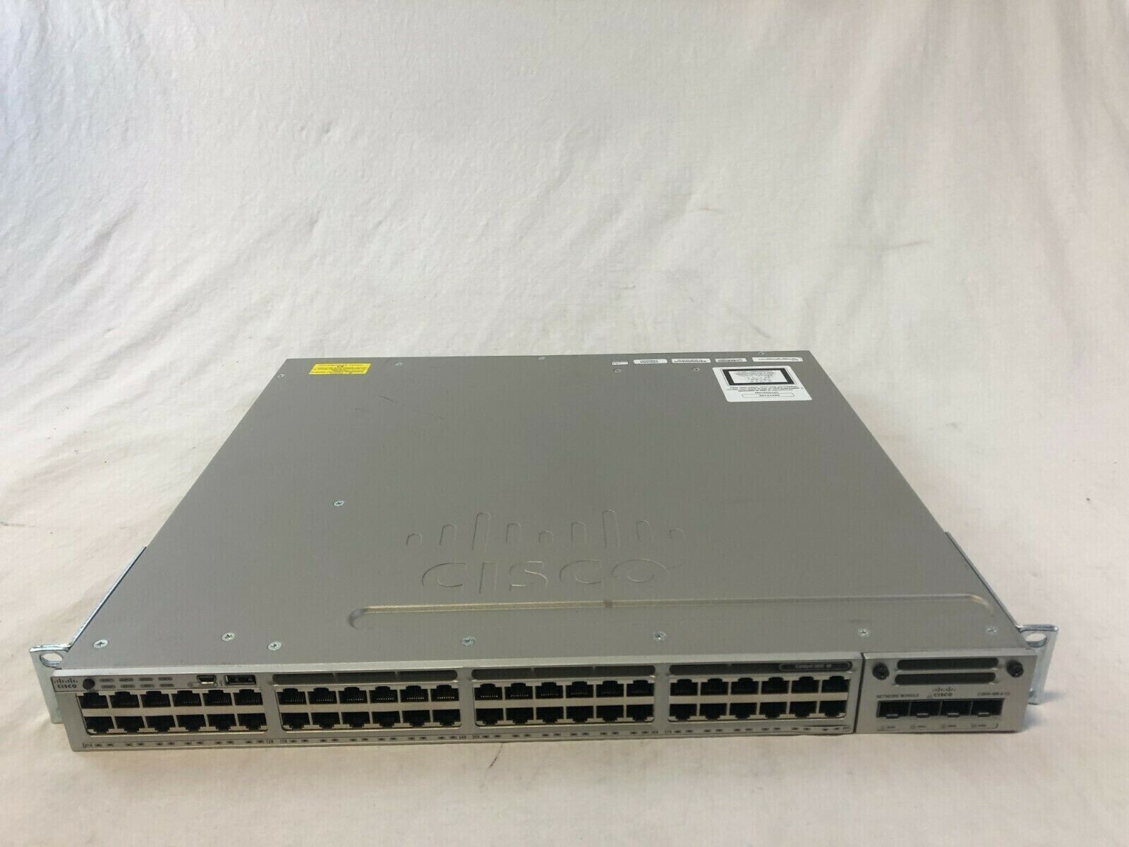 Cisco WS-C3850-48P-E 3850 Series Switch With C3850-NM-4-1G and Single Pwr Sply