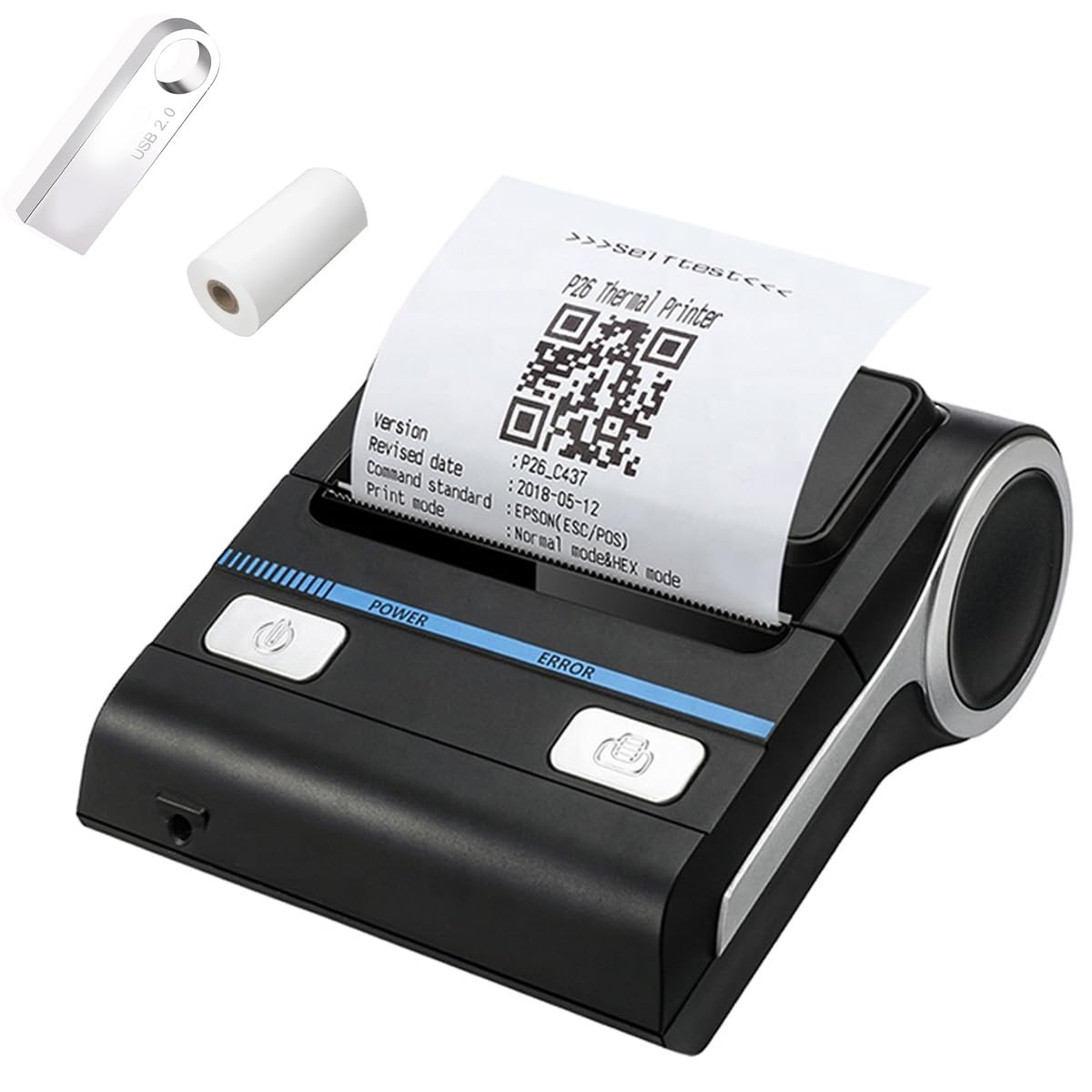 IS NOT with iphone/ipad/MAC,80mm bluetooth portable thermal receipt printer,o...