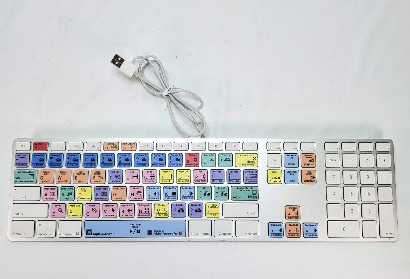 Apple A1243 Logic Keyboard Avid Pro Tools Wired Keyboard USB Used