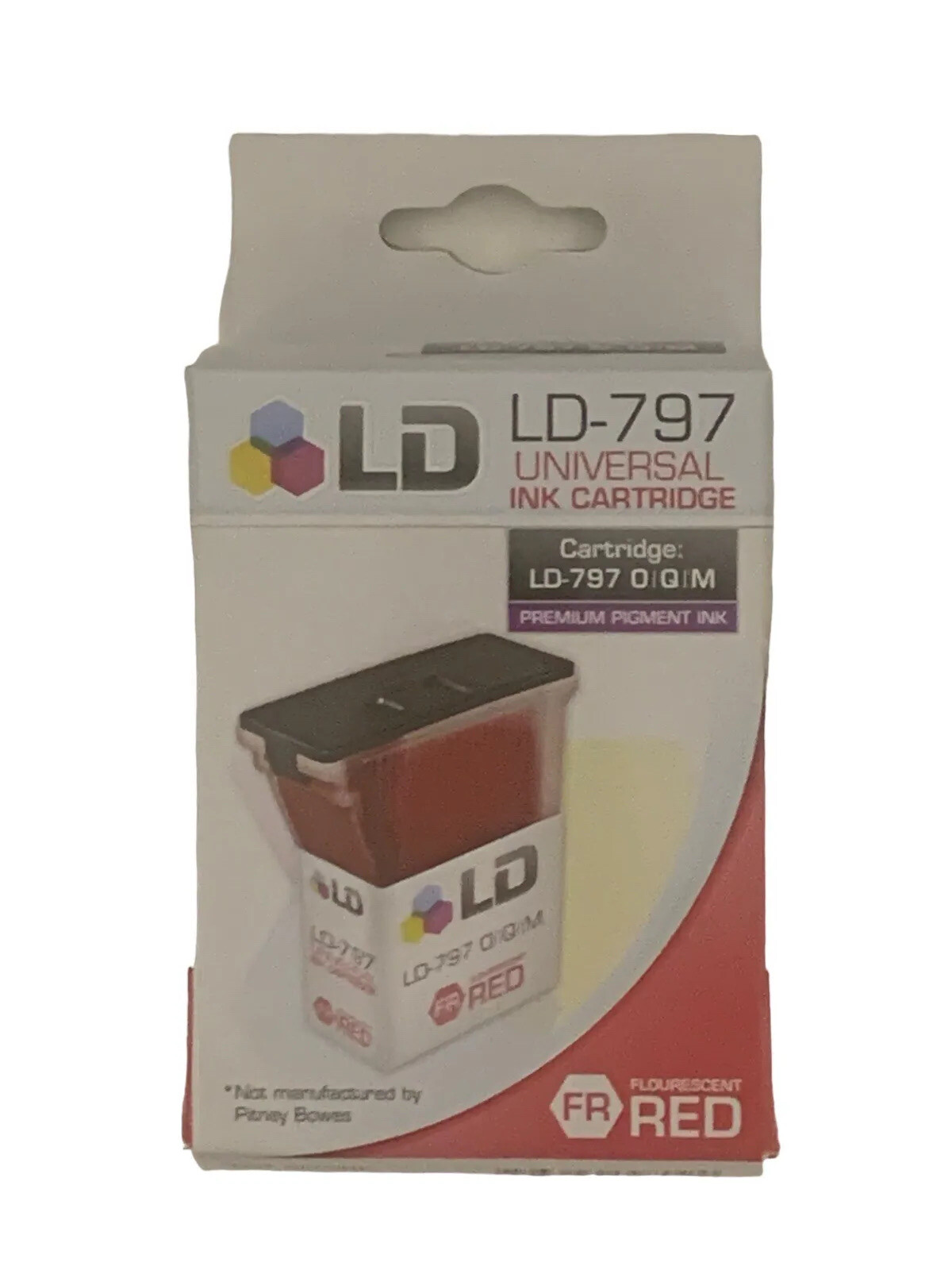LD-797 Universal Ink Fluorescent Red 797 M Pitney Bowes Mailstation 2 Exp 2014