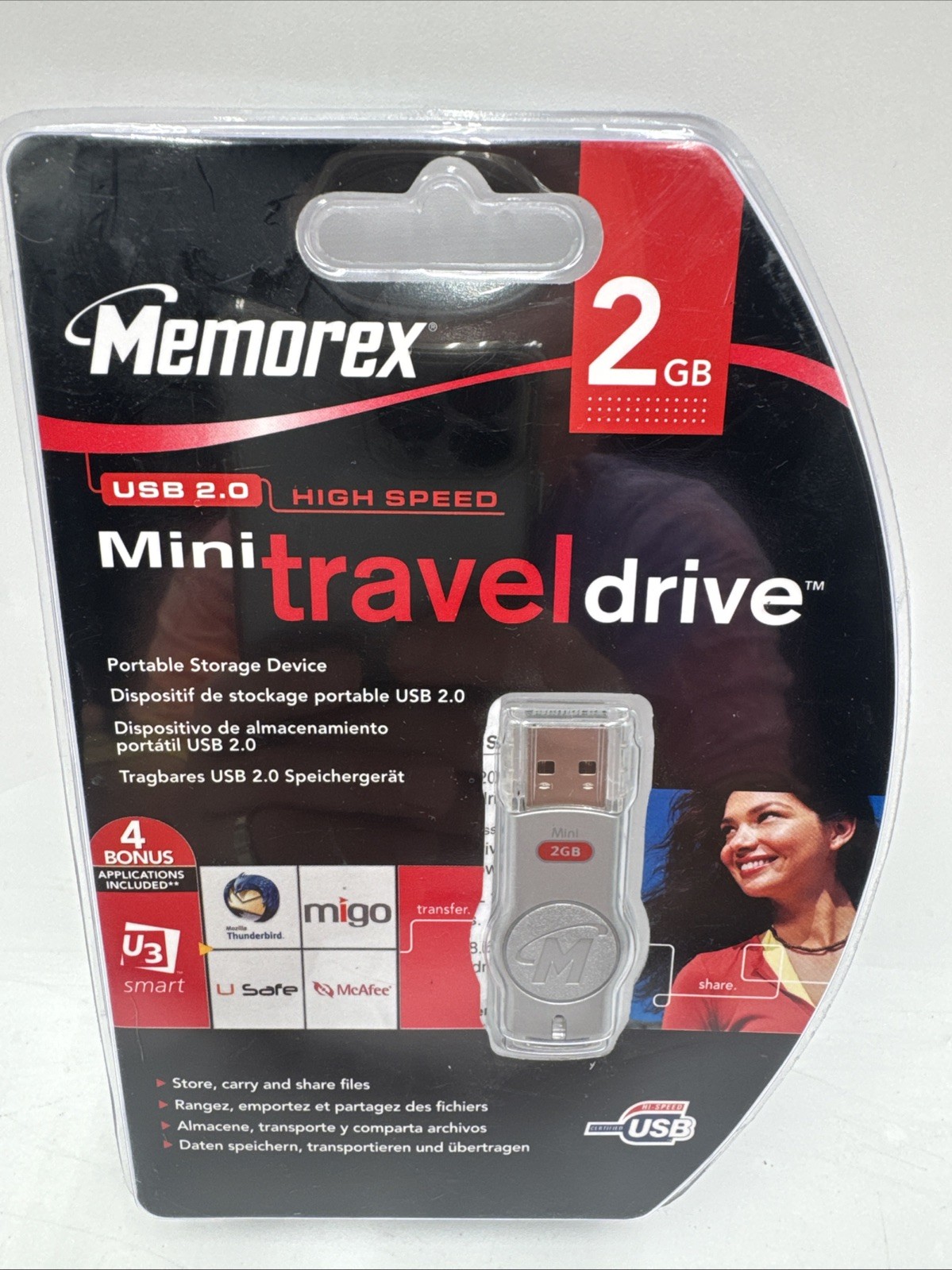 Memorex USB 2.0 High Speed Mini Travel Drive 2GB Portable Storage Device - NEW
