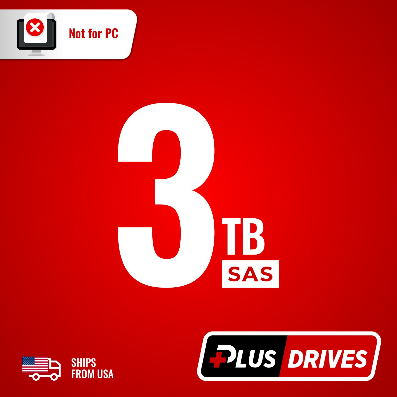 3TB SAS Generic 3.5in Internal Server Hard Drive 7200 RPM