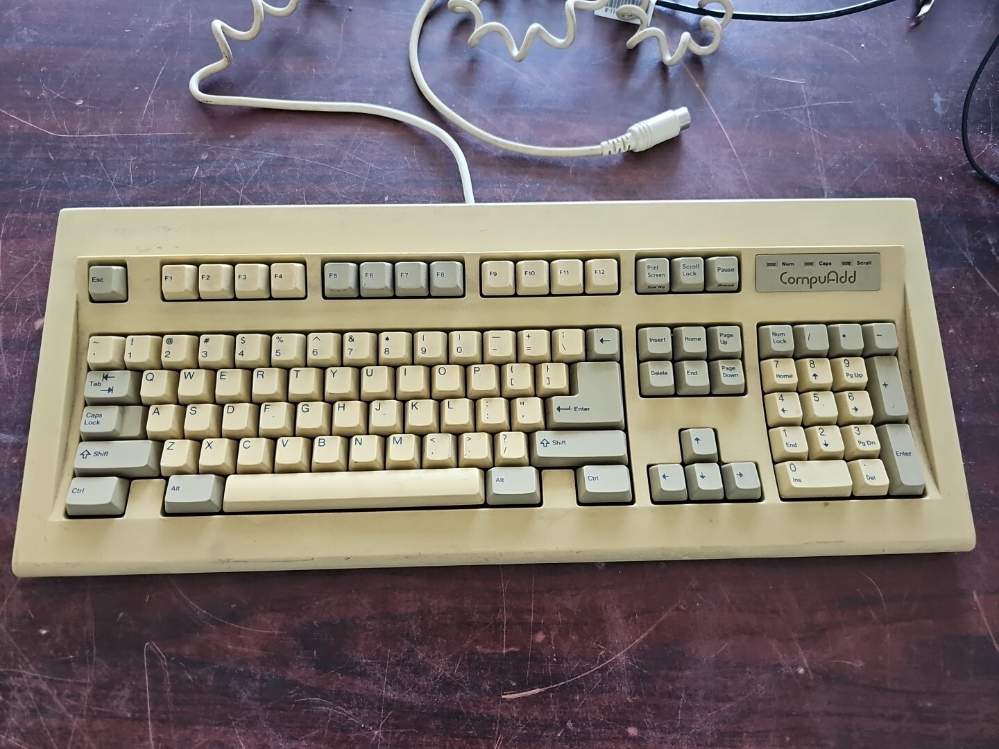 VINTAGE Mitsumi CompuAdd Mechanical Keyboard / Model: KPQ-E99YC