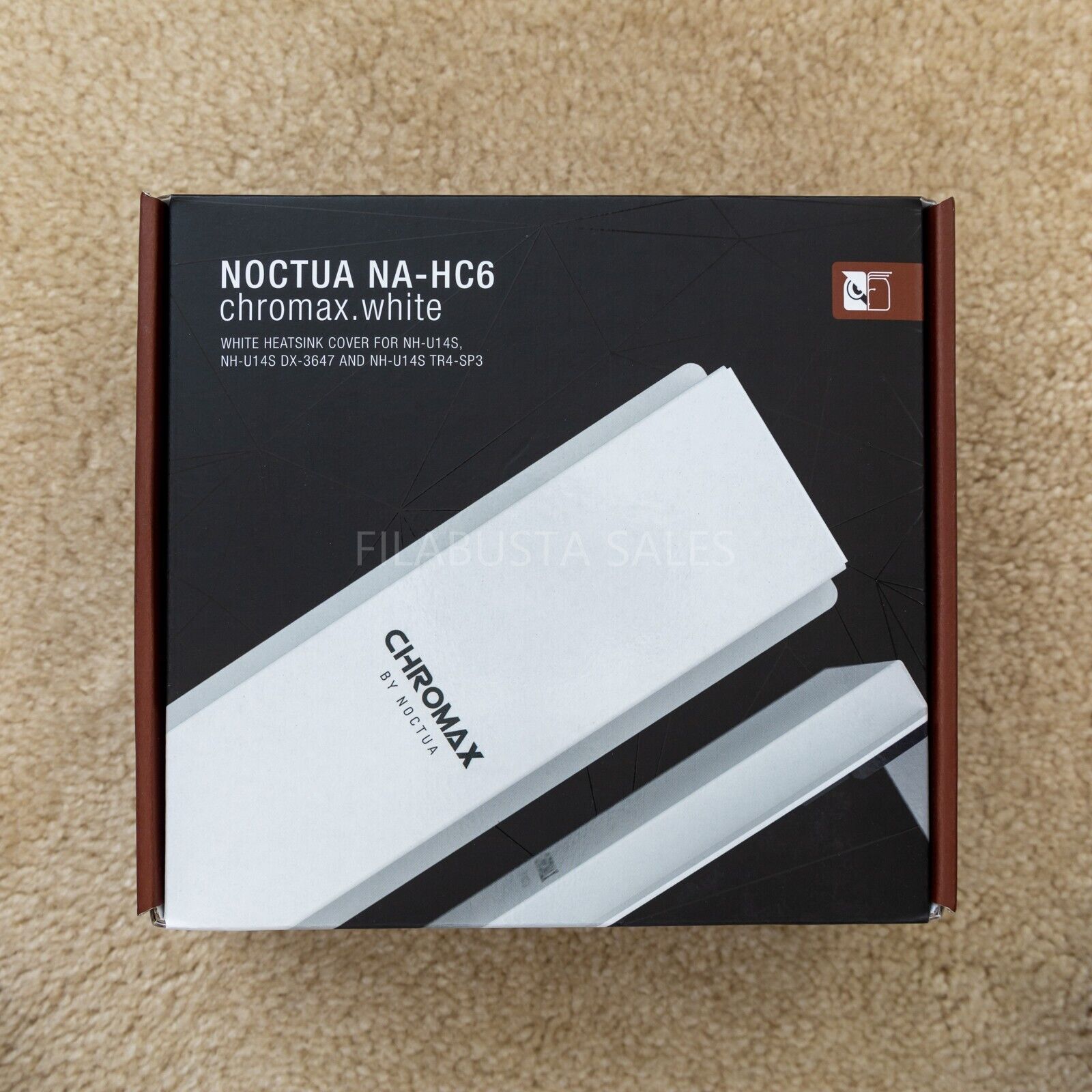 Noctua NA-HC6 chromax.white Heatsink Cover for NH-U14S and TR4-SP3, DX-3647