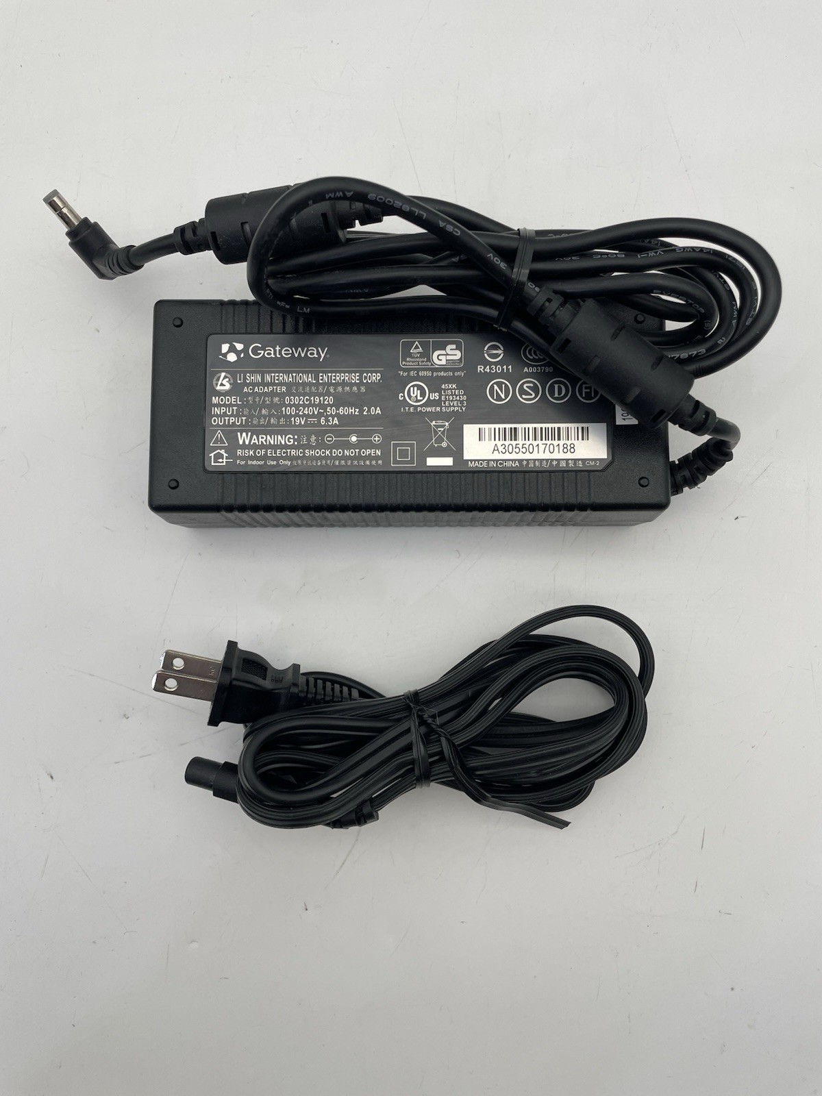 🔥🔥🔥 Genuine Gateway  0302C19120 Power Adapter Laptop Charger 19V 6.3A