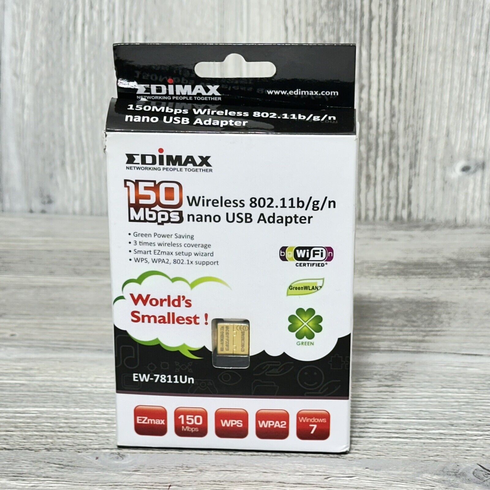 Edimax Wi-Fi 4 802.11b/g/n Adapter EW-7811Un for PC Wireless Coverage USB