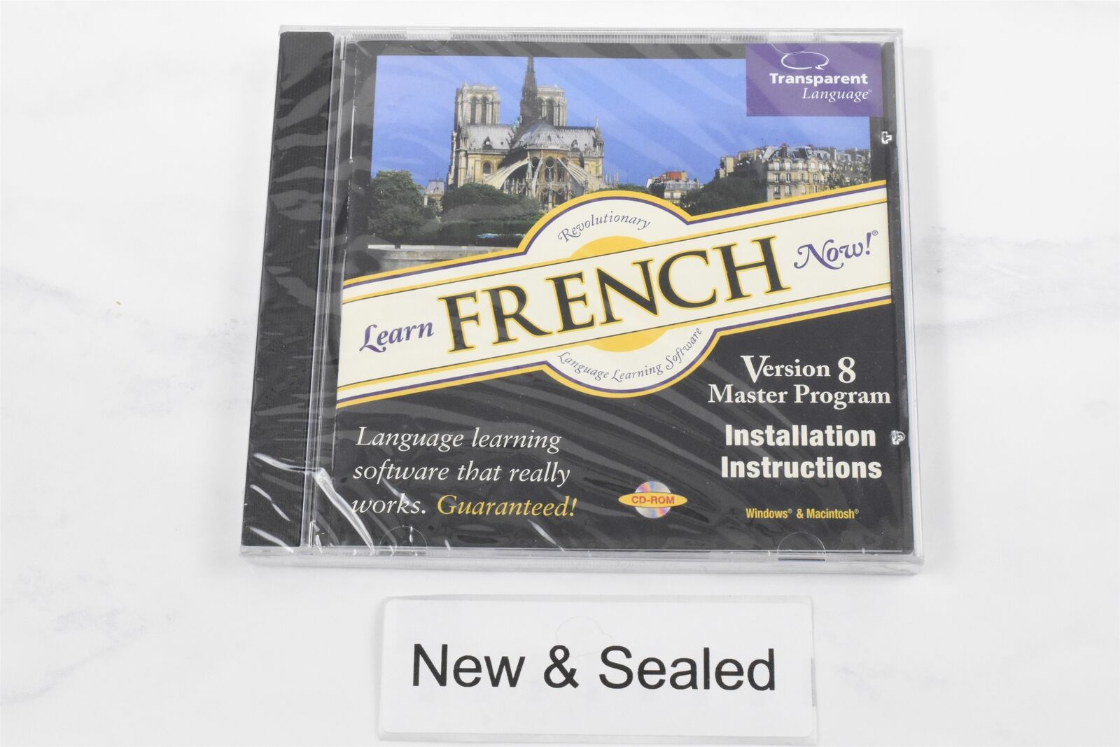 Learn French Now Version 8 Software CD-ROM for Windows & Mac - New