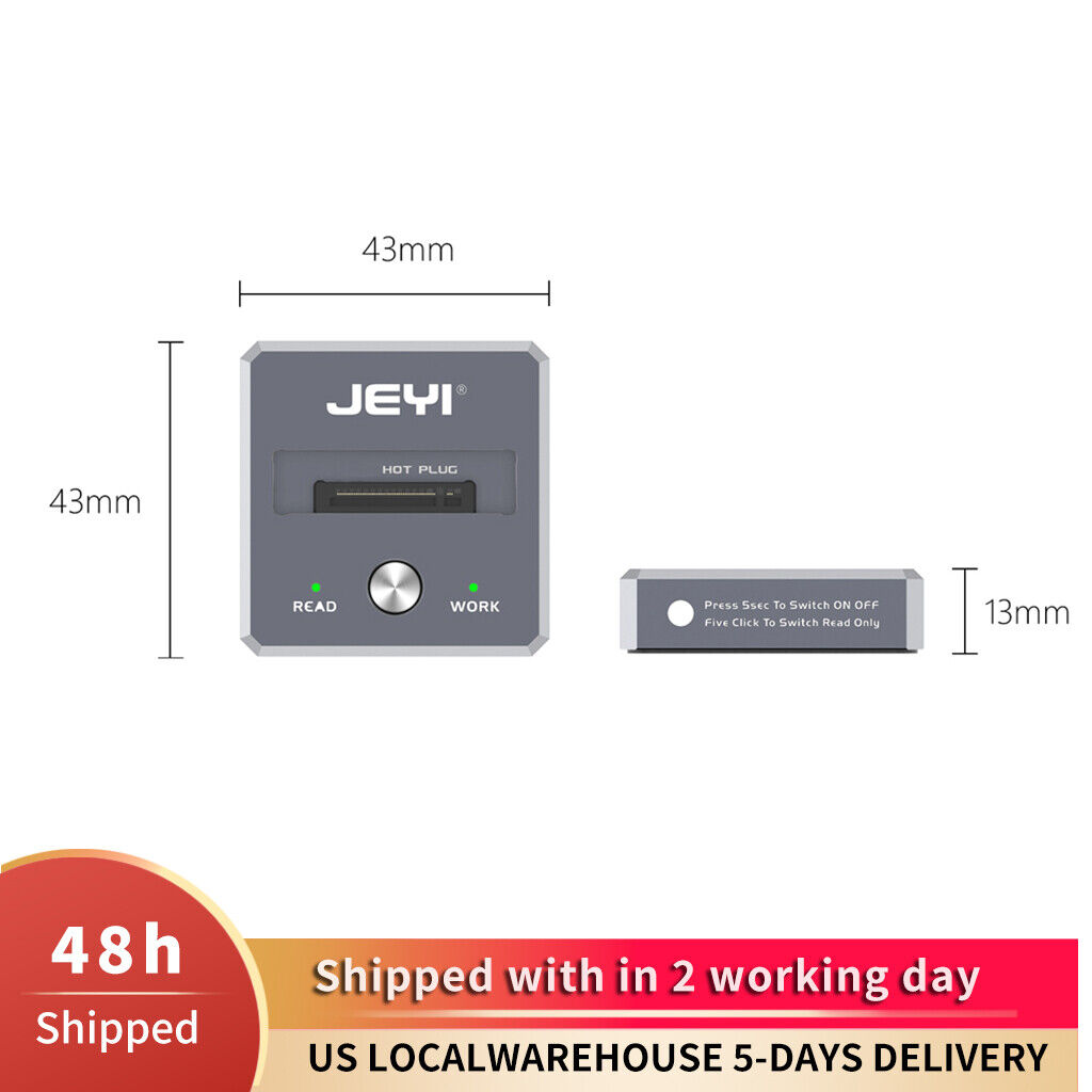 JEYI For NVMe/SATA to USB-C PCIe Docking Station USB3.2 10Gbps M.2 SSD Reader