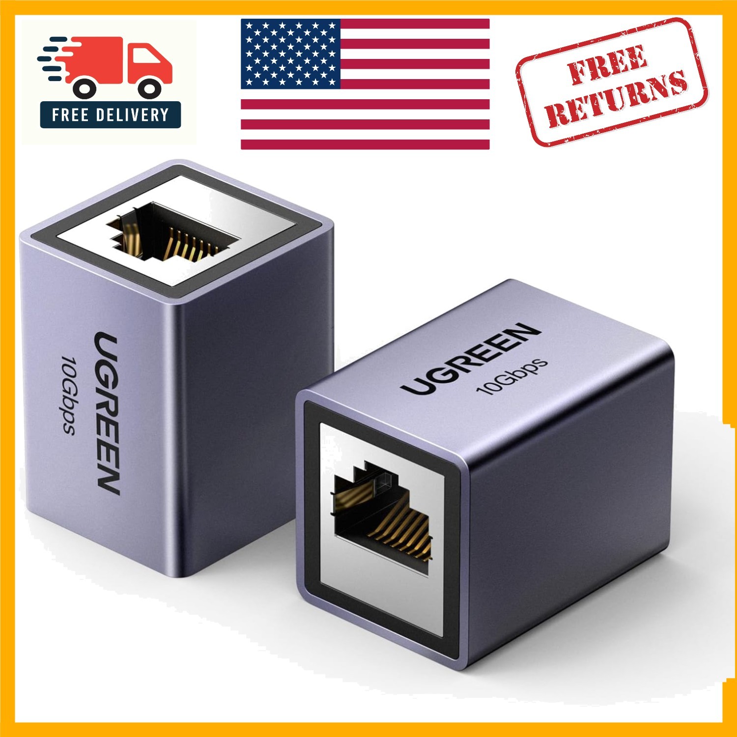 10Gbps RJ45 Ethernet Coupler - Extend Your Network Effortlessly Up to 328ft