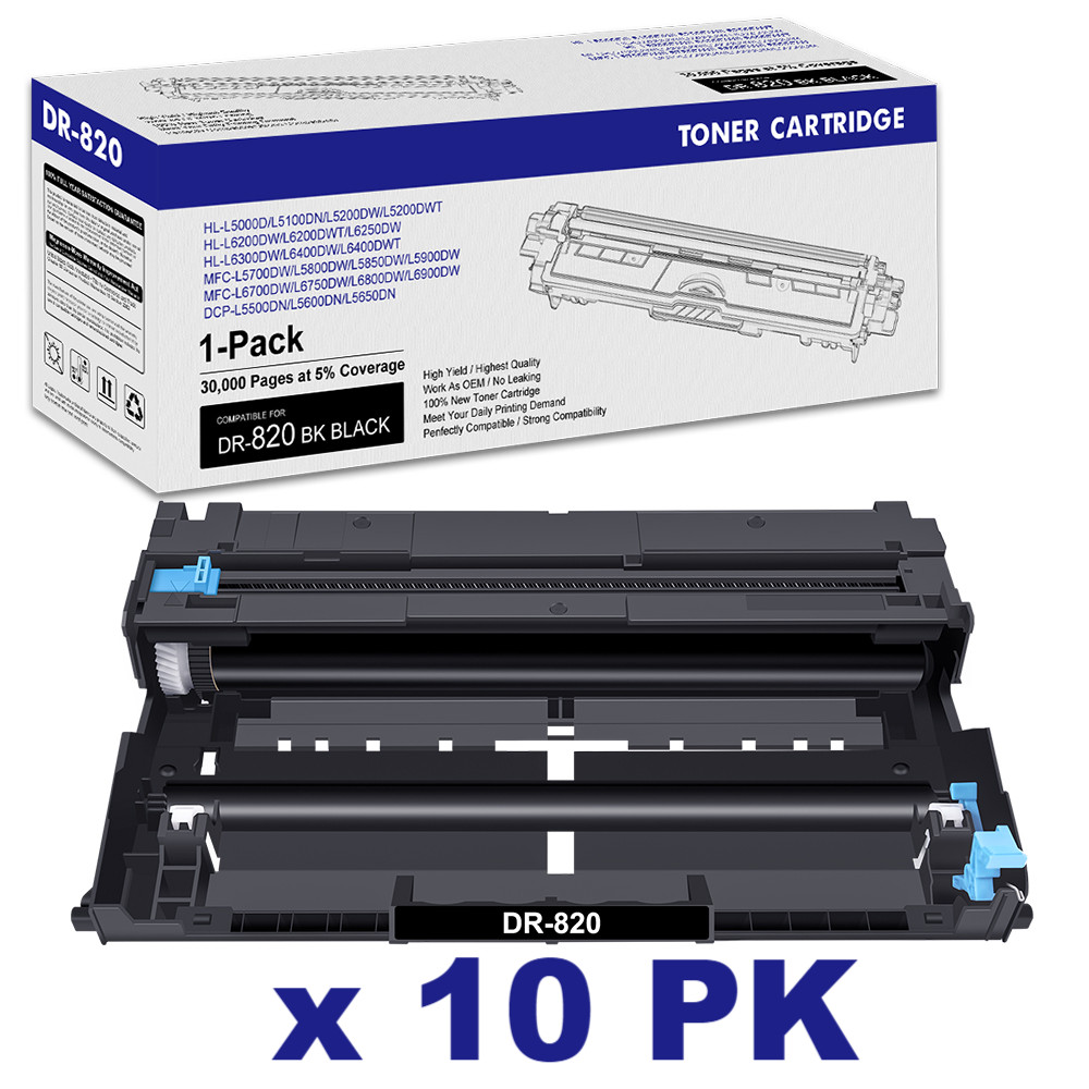 10PK DR820 DR850 Drum Fits For Brother TN850 DCP-L5500DN HL-L5000D MFC-L6750DW