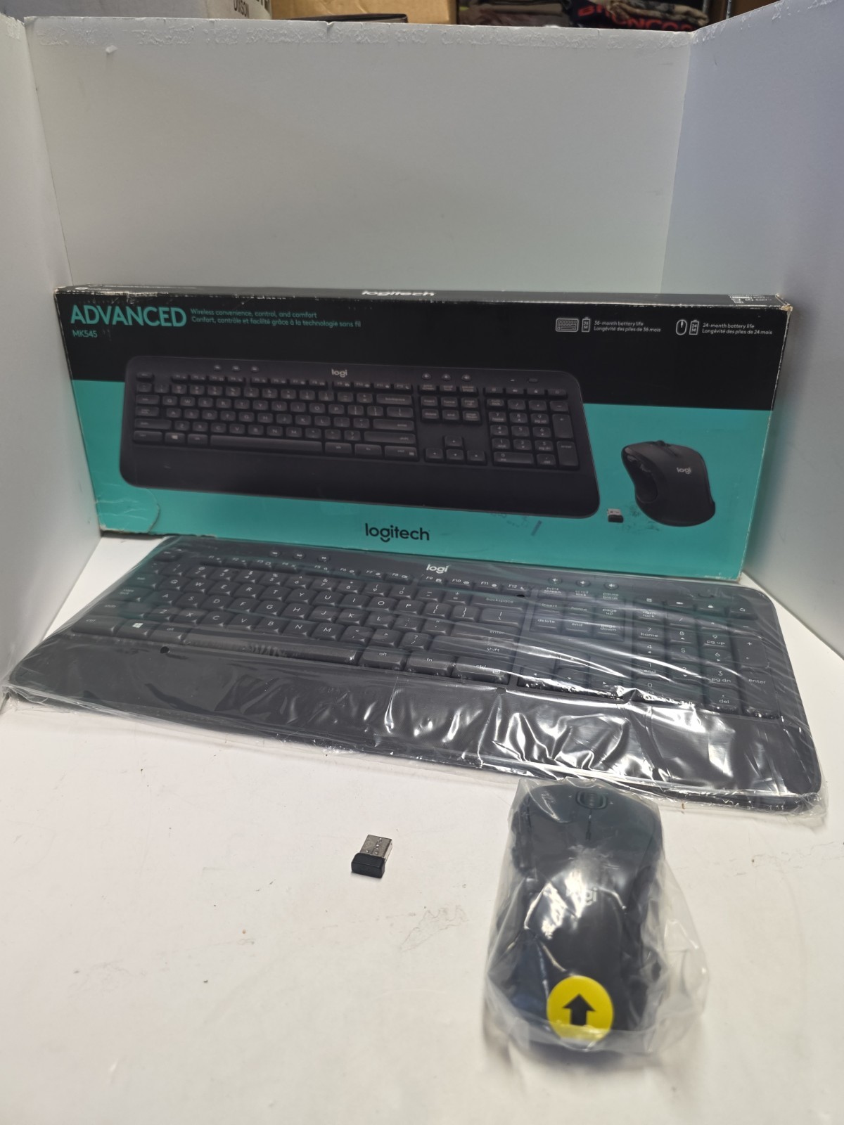 Logitech MK545 Advanced Wireless Keyboard & Mouse Combo Open Box Black 