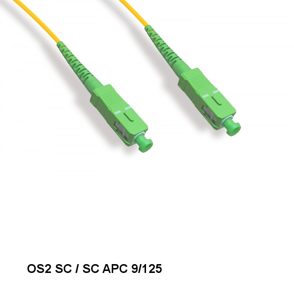 Kentek 98ft/30m SC/SC APC OS2 9 /125 Simplex Single-Mode Fiber Optic Cable OFNR