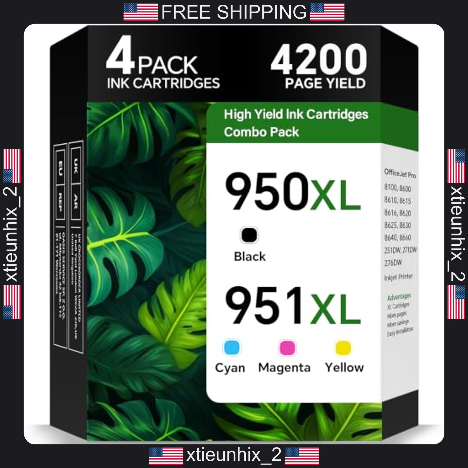 HP Ink Cartridge Set 950XL 951XL High-Yield for OfficeJet Pro Printers