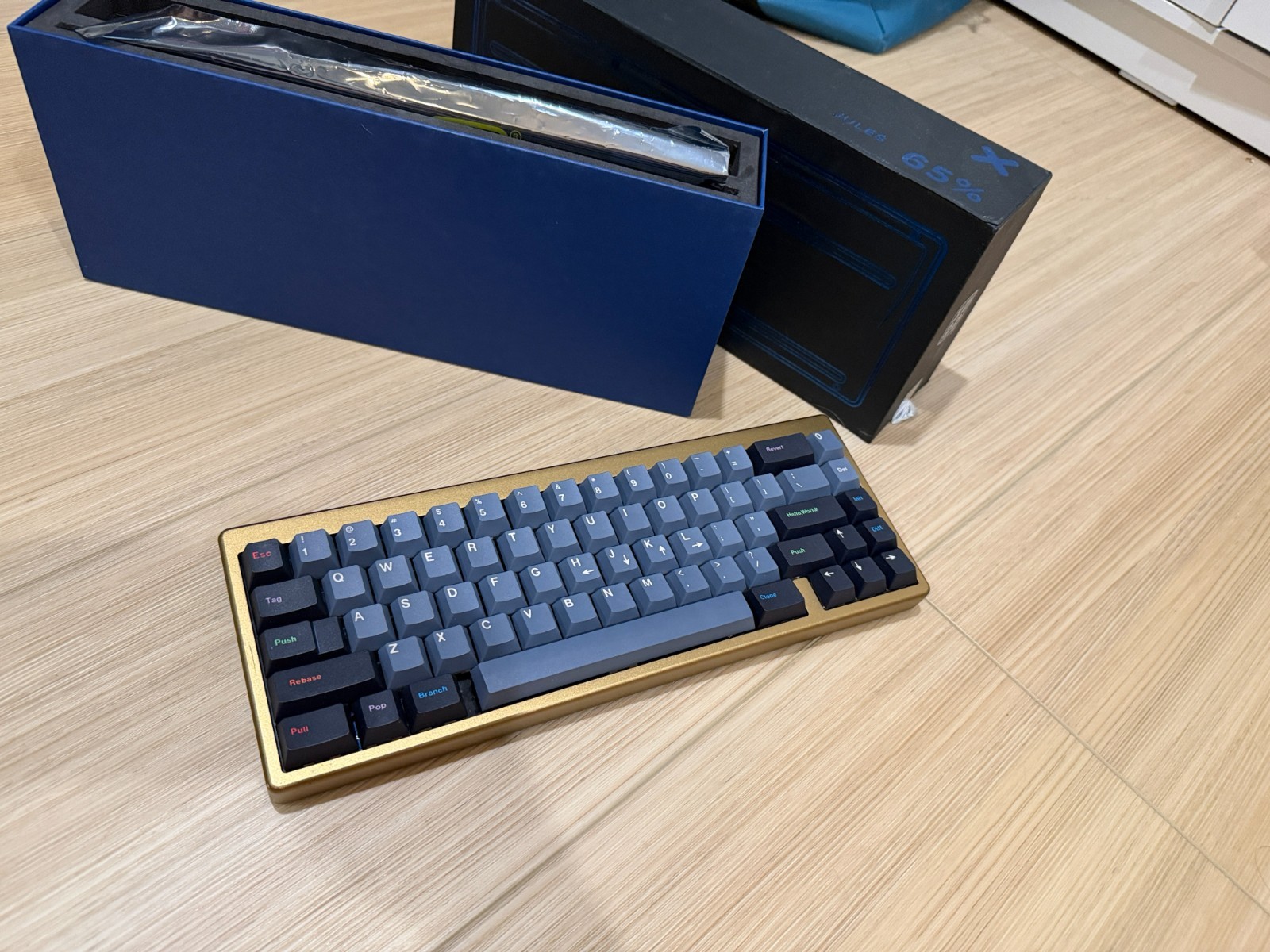 Rama Works x Zambumon Jules 65% Mechanical Keyboard Brass Built Extra Solder PCB