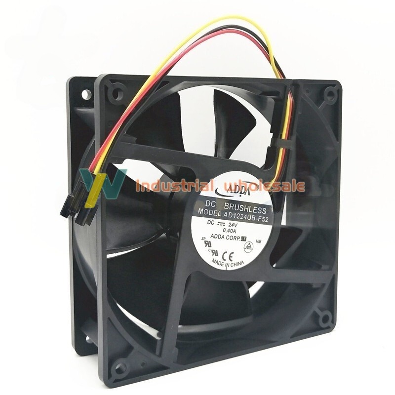 1PCS NEW ADDA AD1224UB-F52 DC24V 0.40A 120*120*38mm 3pin Inverter cooling fan